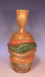 Sculpture bottle altered shape John OBrien